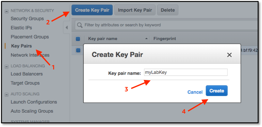 Create key pair